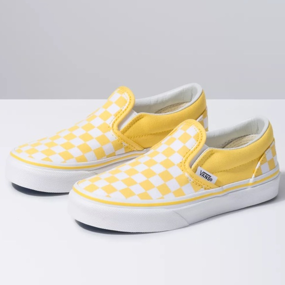 Vans Other - Yellow Checkered slip on vans